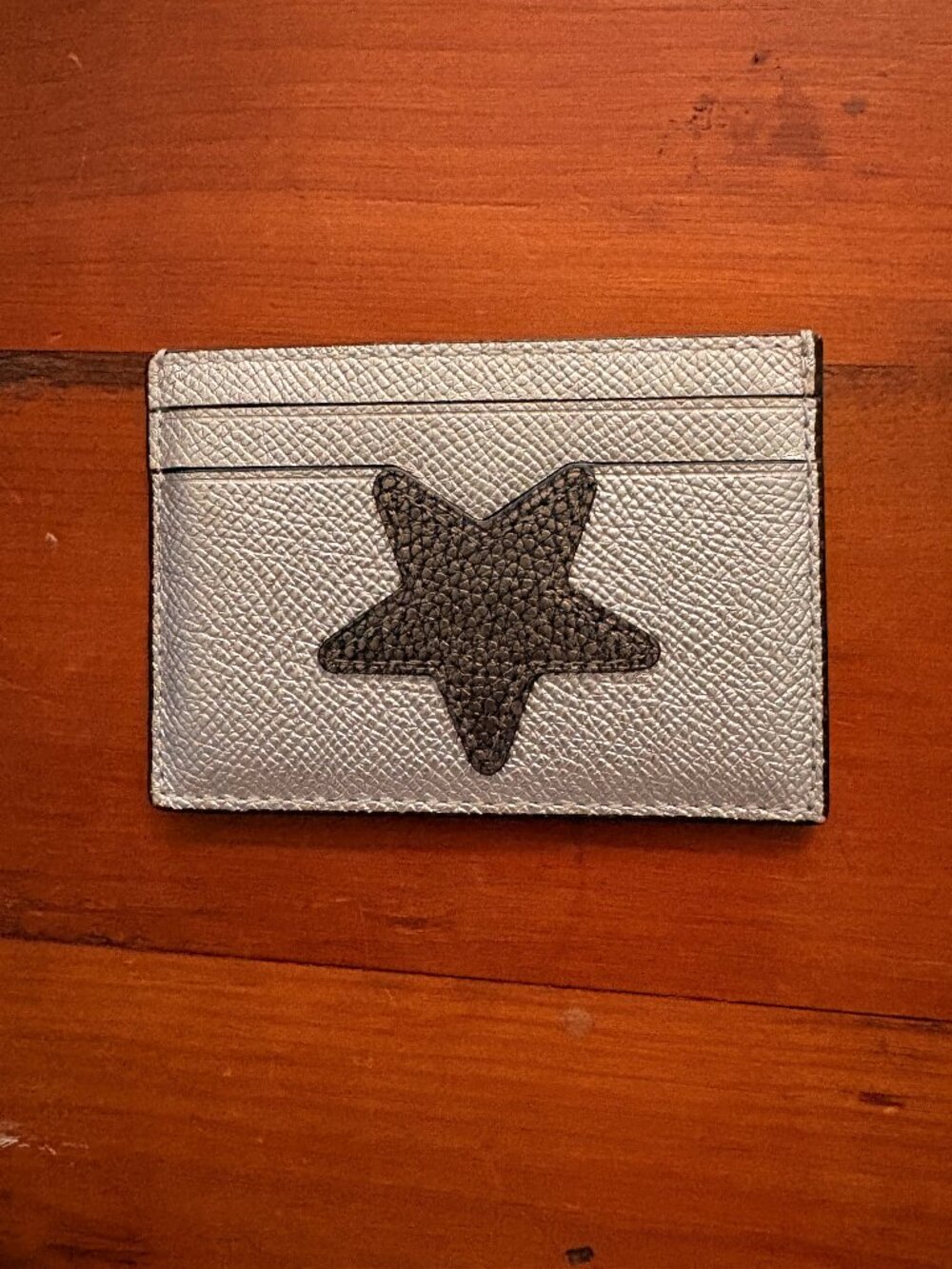 COACH LEATHER SILVER STAR CARD HOLDER/WALLET DISCONTINUED, RARE FIND NEVER USED!